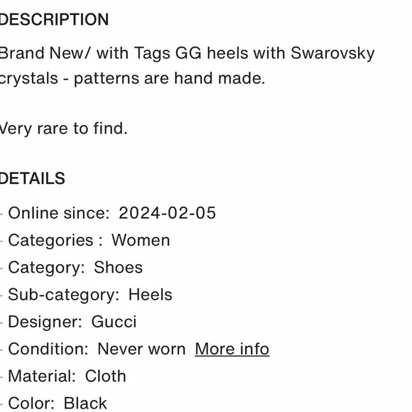 New💕Gucci Black Embellished Slides - Picture 3 of 8